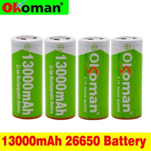 Original 26650 3.7v 13000mah 18650 lithium battery pack power tool flashlight batteries