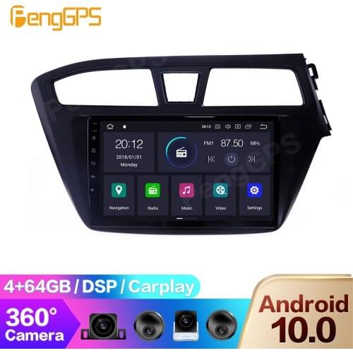 360 Panorama Camera for Hyundai I20 2015-2017 Radio DVD Player Android Multimedia GPS Navigation Car Stereo Touchscreen 4G+64G