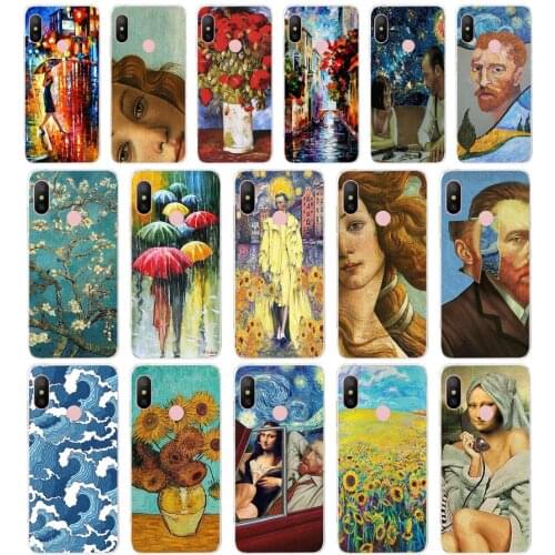 75AA Van Gogh Art gift Soft Silicone Tpu Cover phone Case for Xiaomi Redmi 6 Pro 6A 7A Note 6 Pro 7 case