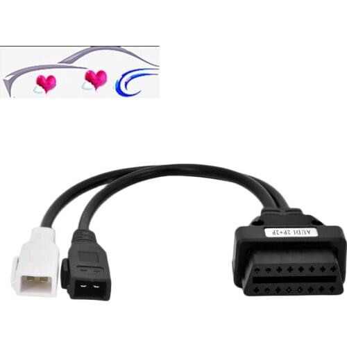 VAG Adapter For AUDI 2X2 OBD1 OBD2 Car Diagnostic Cable 2P+2P Fits Audi 2X2Pin to OBD2 16Pin Female Connector VAG VW