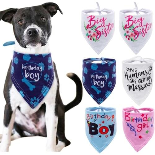 6 colors Dog Bandana Bibs Head Scarf Doggie Neckerchief Pet Cat Puppies Accessories Birthday Party Cute Lovely Gog Accessories