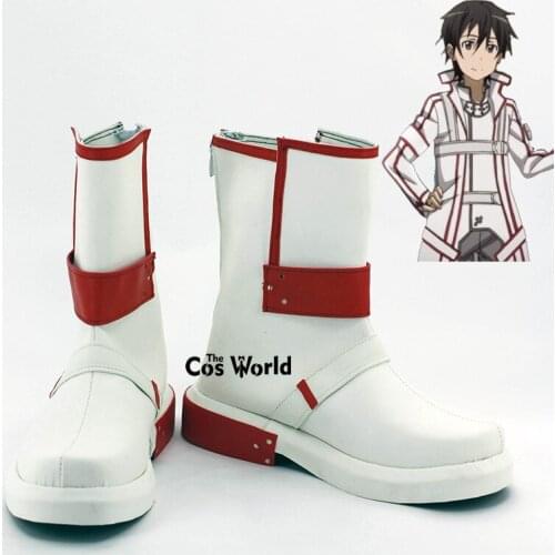 Sword Art Online Knights of Blood Narusaka Kazuto Kirigaya Kazuto Kirito Anime Customize Cosplay Flat Shoes Boots