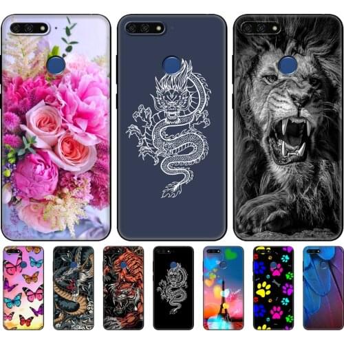For Honor 7C 5.7 Inch Case Silicon Soft TPU Cover Back Protective Phone Case For Huawei honor 7c Aum-L41 black tpu case