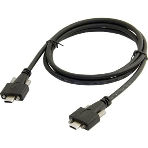 Chenyang USB 3.1 Type-C Dual M2 Screws Locking to Locking USB-C 10Gbps Data Cable Panel Mount Type