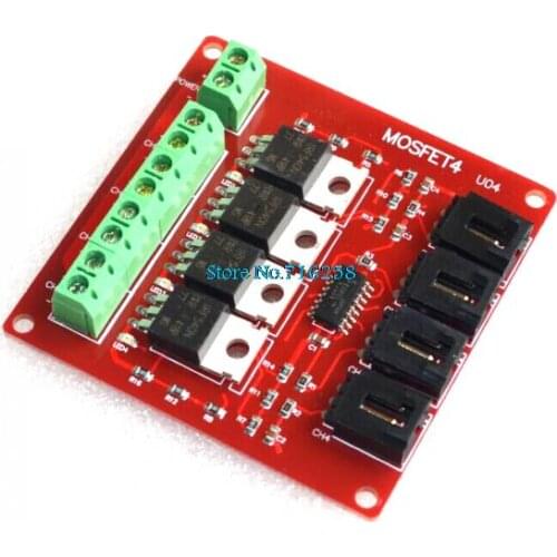 Four Channel 4 Channel Way Route MOSFET Button IRF540 V4.0+ MOSFET Switch Module For Arduino DC Motor Drive Dmimmer Relay Board