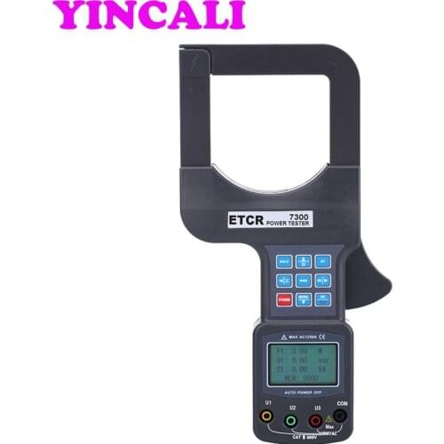 ETCR7300 Large Caliber Three Phase Power Tester Automatic Shift Power Multi-function Meter Measuring AC 0.00mA~1200A, 0~600V