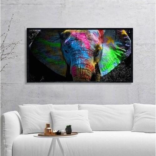 Graffiti Pop Art Elephant Canvas Paintings On The Wall Posters And Prints Colorful Animals Wall Pictures For Kids Room Cuadros