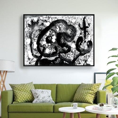 Modern Abstract Canvas Painting Black and White Posters and Prints Wall Art Pictures For Living Room Home Decor No Frame