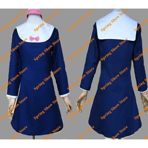 Corpse Party Yuka Mochida Cosplay Costume Kindergarten Custom Made Dark Blue Dress