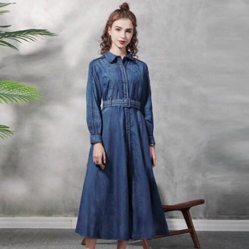 LiaoShiKeerQiaoWa Fashion Denim Dresses