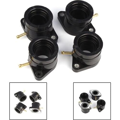 4PCS Motorcycle Carburetor Carb Holder Intake Manifold Boots For Yamaha XJR400 1993-1999 4HM-13586-00 4HM-13596-00