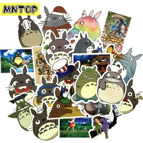 10/30/50pcs/Pack Japanese Anime My Neighbor Totoro Stickers For Laptop Luggage Motorcycle Phone Skateboard Kids Sticker Toys