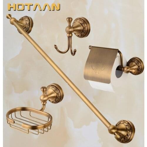 New Free shipping,solid brass Bathroom Accessories Set,Robe hook,Paper Holder,Towel Bar,Soap basket,bathroom sets,HT-812600-B
