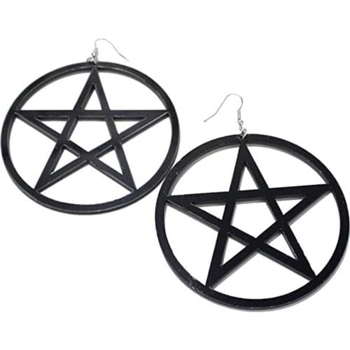 Stainless Steel Earrings Geometric Women Men Hip hop Black Star Moon Stud Earring Fashion Jewelry Best Gift for Friend