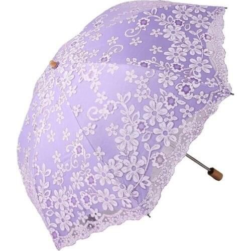 Travel Parasol Folding Non-Uv Sunshade Vintage Umbrella Printed Glitter Design 2 Folding Umbrella for Women Gifts