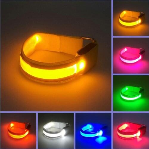 Led Flashing Night Running Arm Belt Bliking Bracelet Light Bangle Wristband Club Party Bar Cheer Luminous Glow Stick Christmas