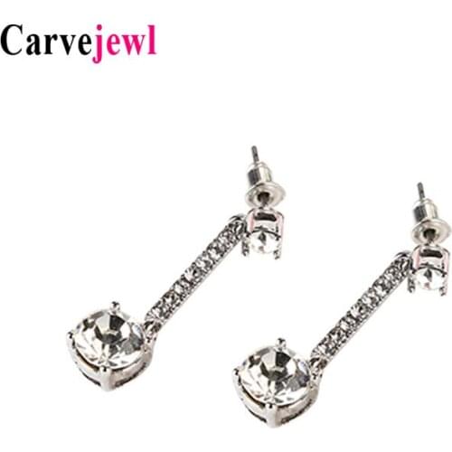 Carvejewl Drop dangle earrings cute romantic crystal rhinestone pendant earrings women girl fashion jewelry new Korean earrings