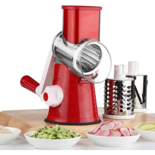 High quality Multifunctional manual vegetable cutter Roll cheese grater kitchen tool potato slicer stainless steel drum shredde