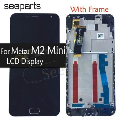 AAA Quality LCD + Frame For MEIZU M2 Mini Lcd Display Screen Replacement For MEIZU M2 Mini LCD Digiziter Aseembly