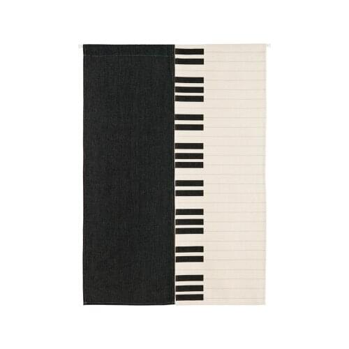 Japanese cotton door curtain piano keyboard decoration half shade hanging bedroom living room kitchen home bar coffee house