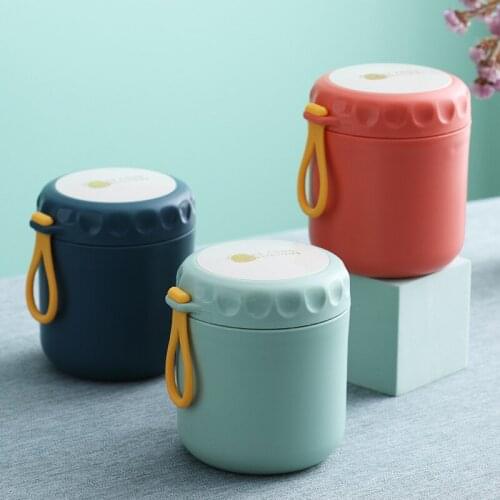 Japanese-style 304 stainless steel insulated soup cup student soup porridge milk cup breakfast cup portable cup