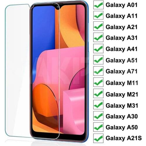 Tempered Glass For Samsung Galaxy A01 A11 A21 A31 A41 A51 A71 Screen Protector Glass A21S M11 M21 M31 A30 A50 Protective Glass