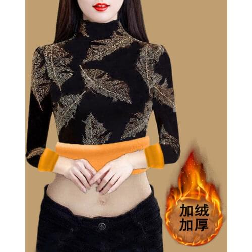 Woman Tshirts Winter Womens Clothing Turtleneck plus Size New Long Sleeve T-shirt Top Tops Mujer Camisetas