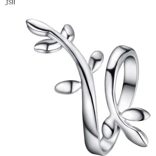 Lady cute nice high quality silver color jewelry fashion elegance women simple classic ring free shipping JSHLR064