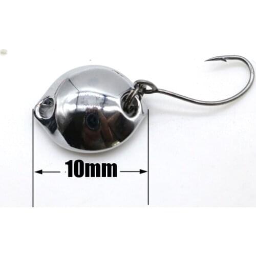 1pcs Mini fishing spoon lure 1.7g 10mm carp fishing wobblers pesca peche spinnerbait metal bait jig japan lures free shipping