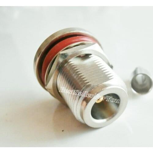 1Pcs N Type Female Bulkhead Window Crimp For RG316 RG174 LMR100 Cable RF Coax Connector NEW