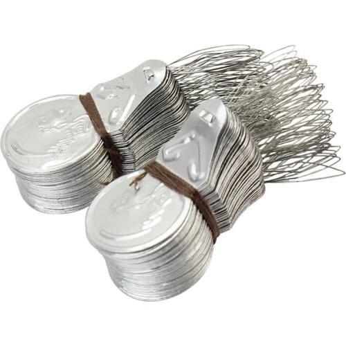 100x Silver Tone Wire Loop DIY Needle Threader Insertion Hand Machine Sewing Tool Quilting Craft