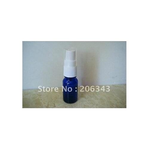 15ml blue essential oil bottle spray head for cosmeticl packaging