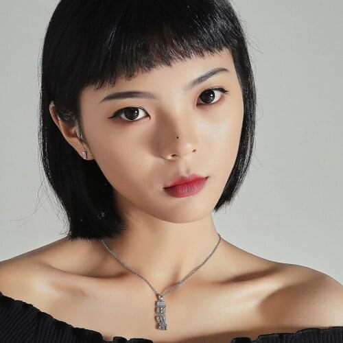 2 Color /2018 New Style Zircon Jewelry Sets Female Fashion tassel Pendants Necklaces & Stud Earrings Set For Women Jewelry Gift