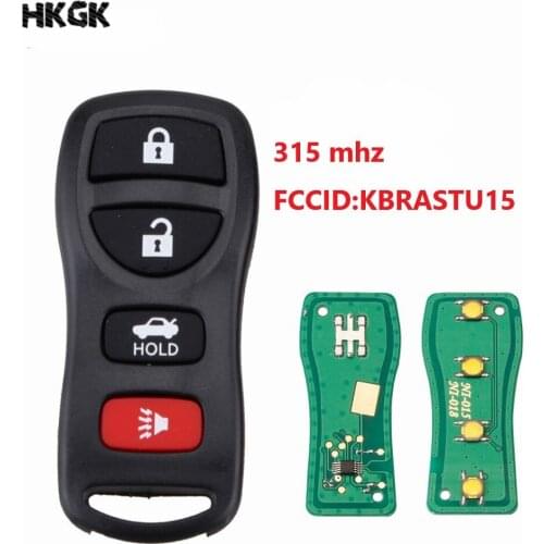 4 Buttons Remote Car key 315Mhz KBRASTU15 FOR Nissan Armada 2005-2015 315Mhz For Nissan Altima Maxima 2004-2006