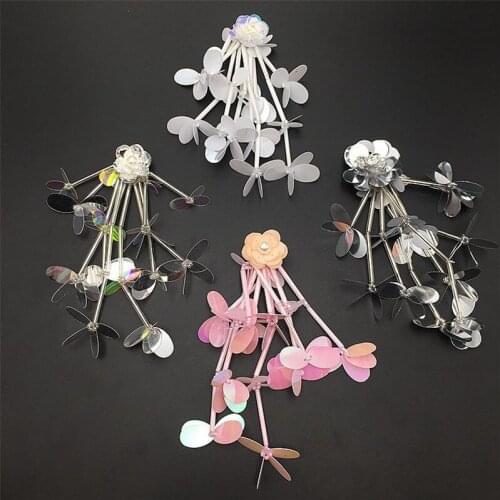 Sequined Colorful AB Flowers Patches Handwork Sewing Scrapbook Clothing Crafts Accessories for Clothes Decor craft Applique