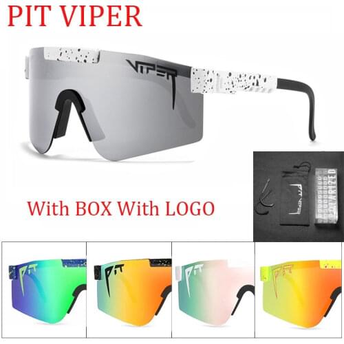 Brand Pit viper Sunglasses Men/Women Colorful Mirrored Polarized Sun Glasses For Male Female UV400 Protection Goggles With Case