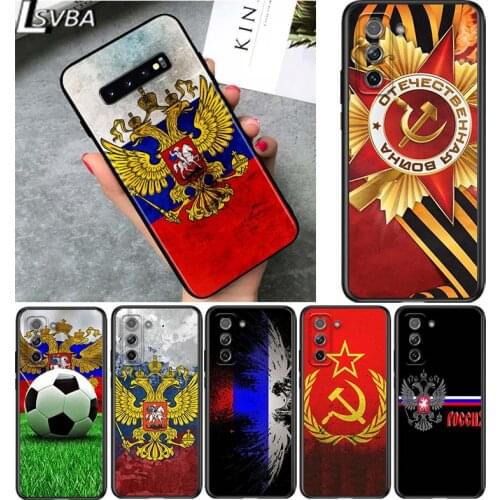Armenia Russia Flag for Samsung Galaxy S21 Ultra Plus Note 20 10 9 8 S10 S9 S8 S7 S6 Edge Plus Black Phone Case