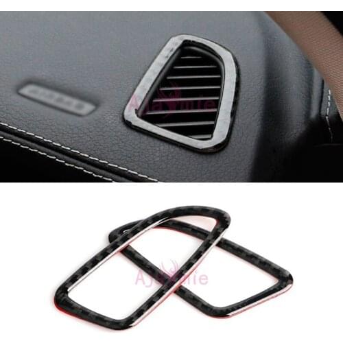 For Mercedes Benz C Class GLC C200 GLC260 Interior Carbon Fiber Air Conditonnal Vent Cover Trim AC Outlet Car Styling Accessory