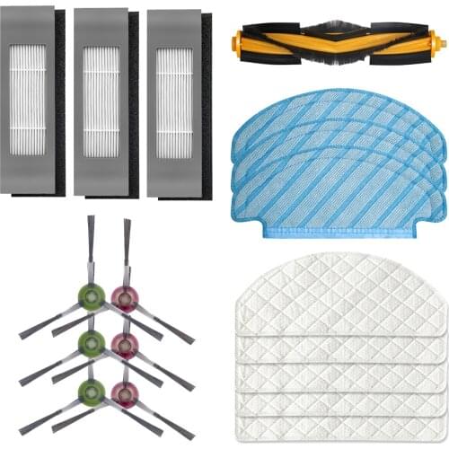 Filter Side Brush Mop Cloth Set for Ecovacs Deebot Ozmo T8 Vacuum Cleaner Parts replacement home accessories