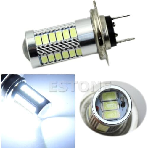 H7 5630 SMD 33 LED 12V High Bright White Auto Car Fog Driving Light Lamp Bulb