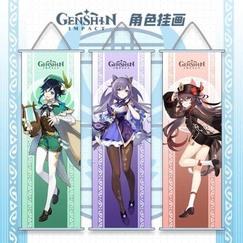 Amine Game Genshin Impact Kujosara Sangonomiya Kokomi Baal Kaedehara Kazuha Yoimiya Cosplay Poster Painting Hanging Pictures