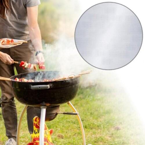 BBQ Grill Mat Barbecue Outdoor Baking Fireproof Heat Resistant 24/36/40inch Fire Pit Mat Round For Home Grill Mat Tool