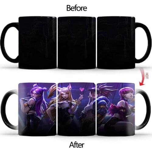 Creative Bad sexy girl Changing Color Mug Ceramic Mug Heat Revealing Coffee Cup Friends Gift Student Breakfast Cup BSKT-034