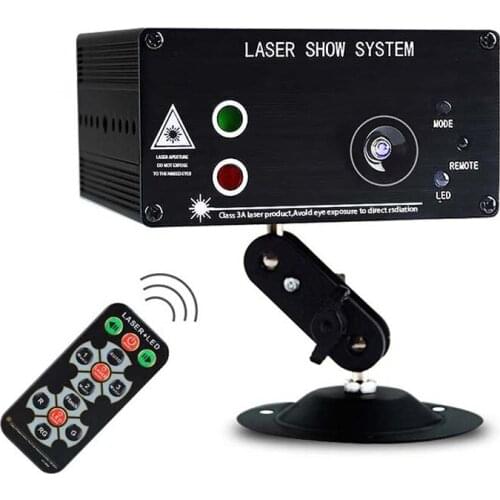 Remote control starry stage laser light, voice-activated color light, 48 pattern holiday light, KTV bar flash