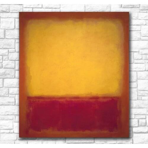 Wall Pictures For Living Room Abstract Mark Rothko Yellow over Purple 1956 Canvas Art Home Decor Modern Oil Painting