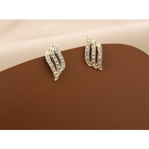 Find Me Simple Alloy Wings Earrings Rhinestone Earrings For Women Fashion Jewelry Accessories