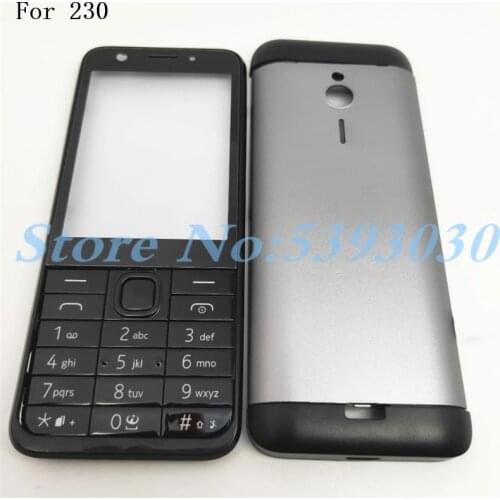 New For Nokia 230 230ds RM-1172 RM-1126 New Full Complete Mobile Phone Housing Cover Case+English Keypad