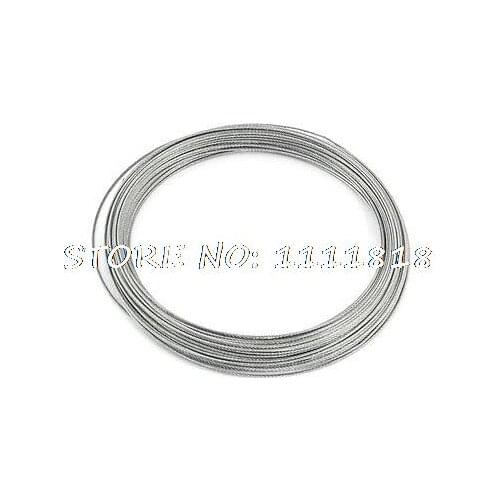 Hoisting Lifting 7x7 1mm Dia Stainless Steel Flexible Wire Rope 82Ft