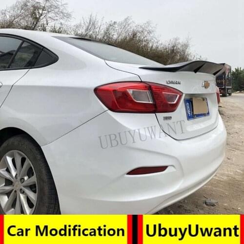 Fit For Chevrolet Cruze 2017 2018 ABS / Carbon Fiber Exterior Rear Spoiler Tail Trunk Boot Wing Decoration Car Styling