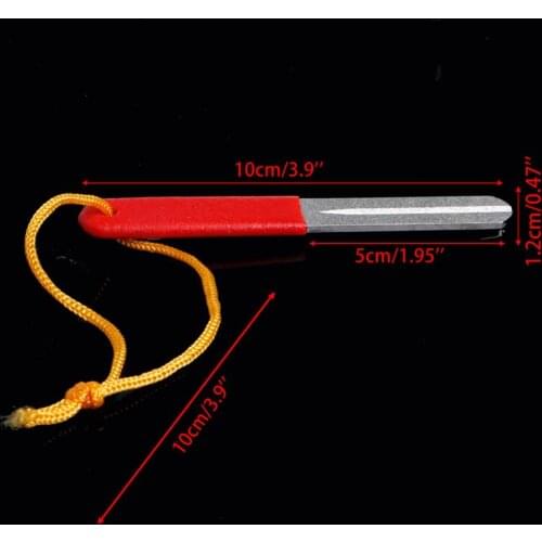 Fishing Hook Fishhook Hone Sharpening Tackle Sharpener With Grooves Both Sides X3UA